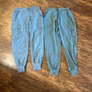 2 Blue Cargo Jogger Pants